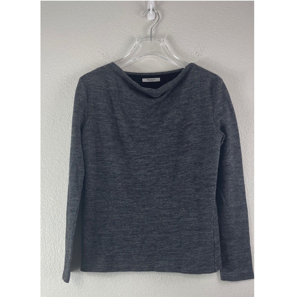 MM.LaFleur Top L Gray Black Houndstooth Academic Professional Corporate Chic